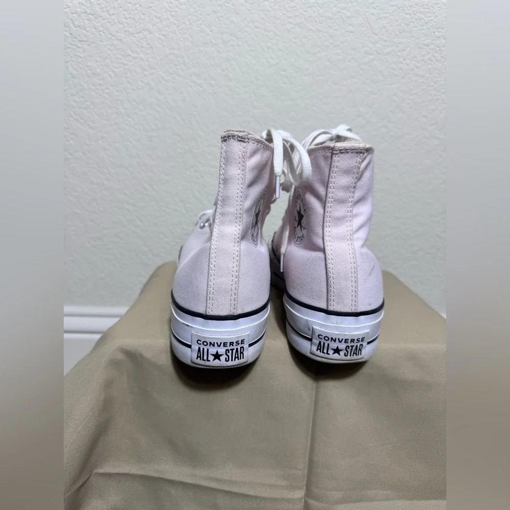 Converse Chuck Taylor All Star Hi Lift Platform Sneaker Sugar berry White Size 9 - Picture 8 of 11